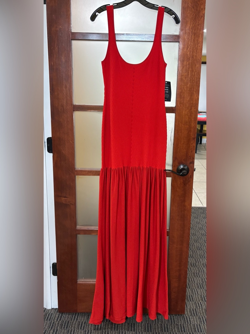 Retrofete Red Maxi Dress - Picture 1 of 8